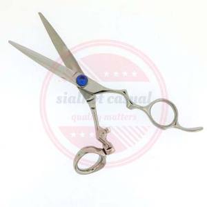 Tijeras de hoja de afeitar con mango giratorio de Venta caliente Tijeras de corte de pelo de acero inoxidable - Product Image 4