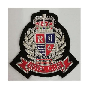 Insignia de escudo de bolsillo bordada de alambre de oro personalizada de alta calidad, Blazer magnético, filas de tela con decoración de logotipo - Product Image 6