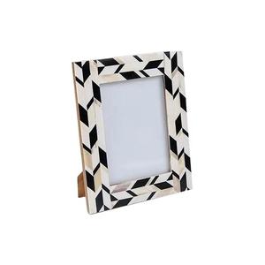 Marco de fotos con incrustaciones de resina de hueso de madera hermoso hecho a mano de la mejor calidad, arte decorativo indio pulido personalizado - Product Image 3