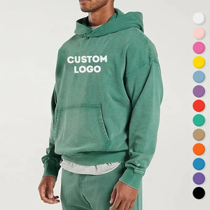 Sudadera con Capucha de Alta Calidad, Estilo Vintage, Lavado Ácido, para Hombre y Mujer, Ropa Urbana Retro, Sudadera Oversize, Logotipo Personalizado OEM - Product Image 2