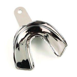 Plateau d'empreinte manuel professionnel à motif solide en acier inoxydable, équipement dentaire certifié CE, tailles personnalisées, Narham Enterprises - Product Image 2