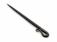 Pince à cheveux Viking médiévale en acier inoxydable forgé, forgeron fabriqué par forgeron, bâton torsadé, collection d'outils forgés