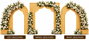 Conjunto de Sofás Tallados en Blanco y Dorado Estilo Palacio Europeo, Muebles para Escenario de Novios, Decoración para Escenario de Boda Noche Árabe, Evento en EE. UU. - Product Image 3