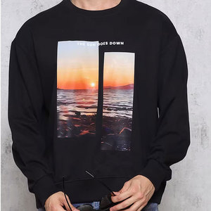 Sudadera de Algodón para Hombre con Cuello Redondo, Diseño Moderno, Fabricación Personalizada OEM, Tinte Liso, Lavado Ácido, para Invierno - Product Image 6