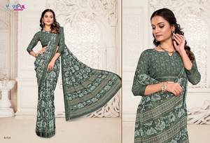 Beau saree léger en soie pure douce et imprimé numérique - Product Image 2