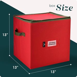 Bolsa de Almacenamiento Multifuncional con Capacidad para 64 Adornos Navideños, Divisores Ajustables, Cierre de Cremallera Superior y Dos Asas para Decoraciones Navideñas - Product Image 2