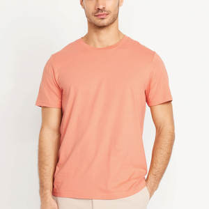 Camiseta de Algodón 100% Lisa de Cuello Redondo Corto con Serigrafía Personalizada de Alta Calidad para Hombre - Product Image 1