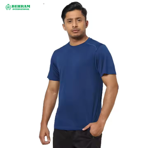 T-shirts pour hommes à manches courtes, design professionnel OEM ODM, respirants, écologiques, coupe ample, 210g, polyester/coton - Product Image 6