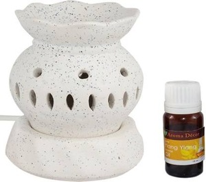 Diffuseur d'arôme en stéatite Brûleur d'arôme en marbre blanc avec travail de sculpture Encens et porte-encens et diffuseur d'aromathérapie - Product Image 1