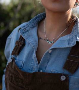 Collier Pendentif Turquoise Chaîne Curb Traditionnelle en Argent Sterling 925 Fait Main pour Femme, Perles Minimalistes Certifiées, Cadeau Idéal - Product Image 2