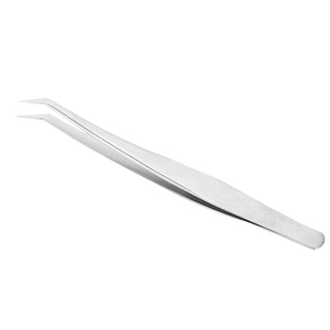 Pinzas de pestañas de acero inoxidable, pinzas de extensión de pestañas de acero inoxidable de precisión maestra para aplicaciones de pestañas exquisitas - Product Image 3