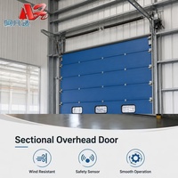 Portes sectionnelles industrielles avec poignées manuelles en option permettant une ouverture et une fermeture faciles des portes en cas de panne de courant