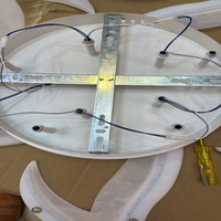 Luxe Moderne Fleur Conception LED Acrylique Lustre Blanc Froid Plafonnier pour Salon Villas EAU KSA Qatar Bahreïn Oman