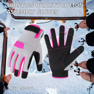 Guantes mecánicos de PU con revestimiento liso en los dedos, guantes flexibles de nailon para operaciones diarias, guantes mecánicos - Product Image 2