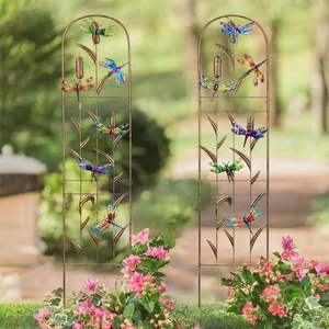 Treillis de jardin en fer libellule pour plantes grimpantes Design moderne Rayan International IR438 Décoration extérieure - Product Image 6