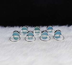 Natural Aqua Onyx Gemstone a granel al por mayor para la fabricación de joyas de boda Juego de bisel de estilo informal con suministro de plata - Product Image 4