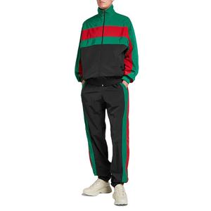 Veste coupe-vent en polyester extensible doux à blocs de couleur Slim Fit Vêtement de sport Jogging Nylon pour hommes - Product Image 1