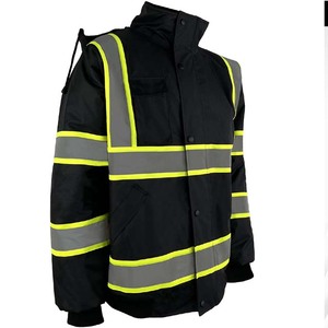 Ventes chaudes : Vêtements de travail de sécurité, ANSI Classe 1, haute visibilité, réfléchissant, LED clignotante, sweat-shirt imperméable à capuche, veste pour homme, plus chaud - Product Image 2