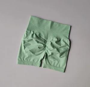 Pantalones cortos deportivos personalizados para gimnasio Peach Hip Lifting para mujer, cintura alta y ajuste de cintura, adelgazamiento, correr, secado a velocidad de cadera, tres - Product Image 3