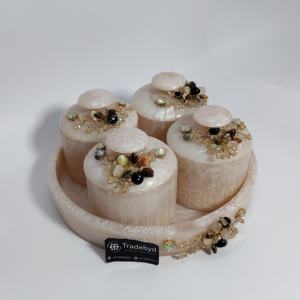 Nouvel arrivage de pot décoratif en résine avec plateau de rangement ensemble chocolat de luxe Conistar décoration de cuisine produits de luxe tradebyd - Product Image 2