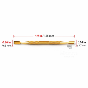 Professional Nail Cuticle Pusher Gold Stainless Steel Double Sided Nail Cleaner <b>Tool</b> Manicure <b>Pedicure</b> OEM Service Reusable - Product Image 4
