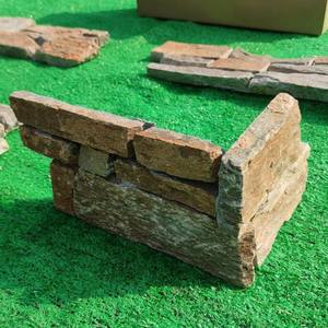 Revêtement mural en pierre naturelle de schiste rustique empilée, design moderne, anti-acide, anti-érosion, aspect fendu, tuiles de parement, villas, noir - Product Image 4