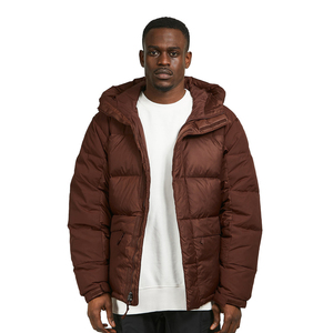 Doudoune d'hiver décontractée de haute qualité pour hommes avec col à capuche en tissu de toile épaisse chaude avec logo personnalisé - Product Image 2