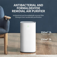 Purificateur d'air électrique intelligent pour la maison avec filtre HEPA, commande manuelle, couverture de 24 à 42 m, 350 m³/h CADR, 55 dB(A) bruit max., 197 CFM