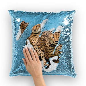 Cheetah Brothers Sequin Cushion Cover Geometric Plain <b>Square</b> <b>Pillow</b> Cover for Home and Hospital for Thanksgiving and Halloween - Product Image 4