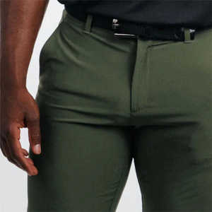 Shorts Bermuda Vert Olive pour Homme, Taille Mi-Haute, Séchage Rapide, Tissu Oxford, Style Décontracté avec Poches et Fermeture Boutonnée - Product Image 5