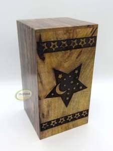 Fournitures funéraires de qualité supérieure Urne funéraire pour adultes Ashes Moon and Star Design Urne funéraire adaptée aux urnes de cimetière - Product Image 2