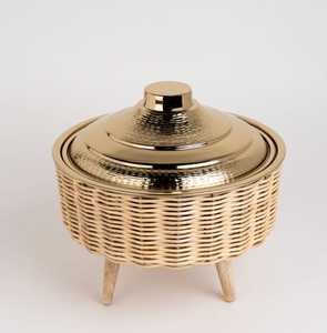 Ensemble de deux casseroles modernes en acier inoxydable pour réchauffer les aliments et servir pour buffet de fête, mariage et hôtel - Product Image 6