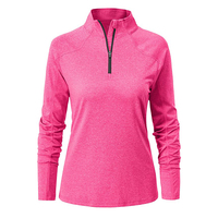 Rashguard de compression rose extensible de haute qualité pour MMA, avec logo personnalisé imprimé par transfert thermique, manches longues, tissu 240g pour femme