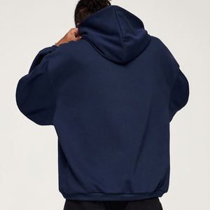 Sweat à capuche de haute qualité fabrication Anti-rétrécissement Anti-rides en peluche conception Logo blanc Streetwear femmes surdimensionné pull à capuche - Product Image 4