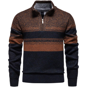 Suéter Personalizable OEM ODM para Hombre, de Invierno, Manga Larga, con Diseño Geométrico Peludo, Tejido Transpirable y Orgánico, Algodón BCI - Product Image 2