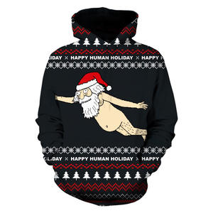 2025 New Arrival Unisex Plus Size Polyester Men <b>Hoodies</b> Oversized 3D <b>Christmas</b> Logo Sublimation Print XS Hooded Pocket Designs - Product Image 1