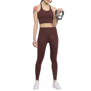 Conjunto de Yoga de verano 2025 para mujer, ropa deportiva con logotipo personalizado, deportes de Fitness, secado rápido, gimnasio, conjuntos cortos de Yoga de 2 piezas - Product Image 4