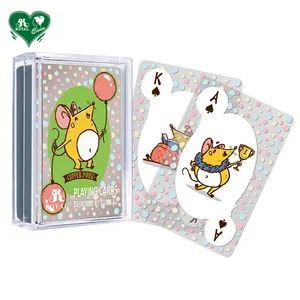 Cartoon Koperen Rat Muis Doorzichtig Doorzichtig Plastic Speelkaarten Pokerkaart