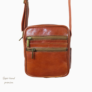 Small Genuine Leather <b>Men's</b> Moroccan Handmade National Style Lightweight Portable Cross-Body Strap Satchel <b>Bag</b> Daily Use Double - Product Image 1