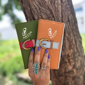 Nuevo bolso de mano de cuero de Color arcoíris reciclado hecho a mano Real para mujer, monedero multiusos de Color rechoncho elegante, tarjetero ATM, carteras de moda - Product Image 1