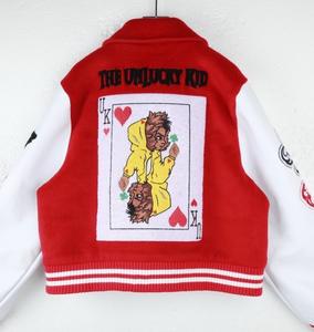 Chaqueta Universitaria de Béisbol con Mangas de Cuero y Bordado Chenille Personalizado, Nuevos Estilos de Venta Caliente 2025-26 - Product Image 2