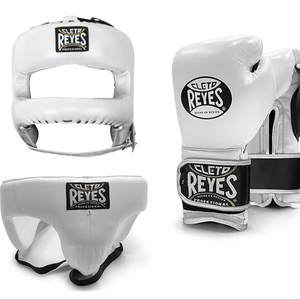 ชุดมวยสีขาว ที่ครอบจมูก ที่ครอบศีรษะ สายรัดแบบตะขอเกี่ยว แห้งเร็ว ระบายอากาศได้ดี ถุงมือหนังวัวแท้ ศิลปะการต่อสู้ ปรับแต่งได้ คุณภาพสูง - Product Image 4