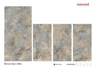 BREVIAN ONYX OLIVE 600x1200mm Carreaux de porcelaine émaillée Design européen moderne pour l'isolation thermique Fonction antidérapante - Product Image 3