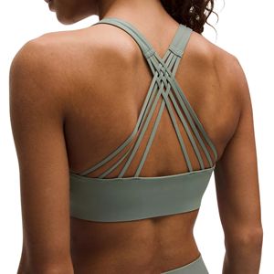 Sujetador deportivo de talla grande para mujer, con cuello en V pronunciado, sin aros, para yoga y ropa deportiva, transpirable, elástico en cuatro direcciones, con logo frontal, chaleco para gimnasio y entrenamiento. - Product Image 6