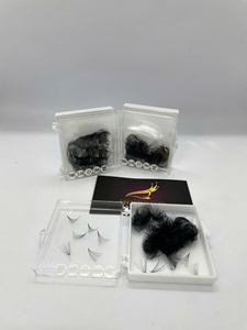 Wholesale 10D Premade <b>Fans</b> Synthetic Hair Lash Trays Natural Volume Cashmere Matte Black 0.07mm <b>Eyelash</b> Extensions Private Label - Product Image 4