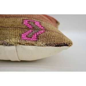 Almohada Kantha de retazos de lana rosa rústica, Cojín cuadrado bordado Vintage de 12x12 pulgadas, cojín decorativo tejido para suelo de estar - Product Image 4