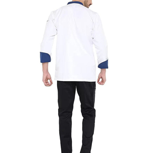 Uniforme de chef de couleur unie de marque privée pour hommes et uniformes de chef de cuisine de restaurant d'hôtel en polyester 100% de haute qualité - Product Image 6