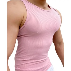 Vente en gros de T-shirts sans manches 4XL 100% coton avec logo personnalisé Débardeurs pour hommes grande taille - Product Image 1