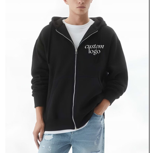 Sudadera con Capucha para Hombre, Corte Regular, Cierre de Cremallera, Bolsillos Tipo Canguro, 100% Algodón Felpa, Transpirable y de Secado Rápido, Impresión Serigráfica - Product Image 1
