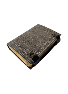 Pentacle Pentagram Tree Embossed Genuine Leather Journal Handmade Design Note <b>Book</b> Writing Blank Diary With Antique Brass C-Lock - Product Image 5